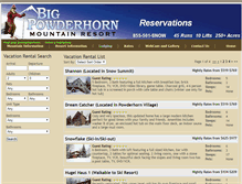 Tablet Screenshot of bookings.bigpowderhornmountainresort.com